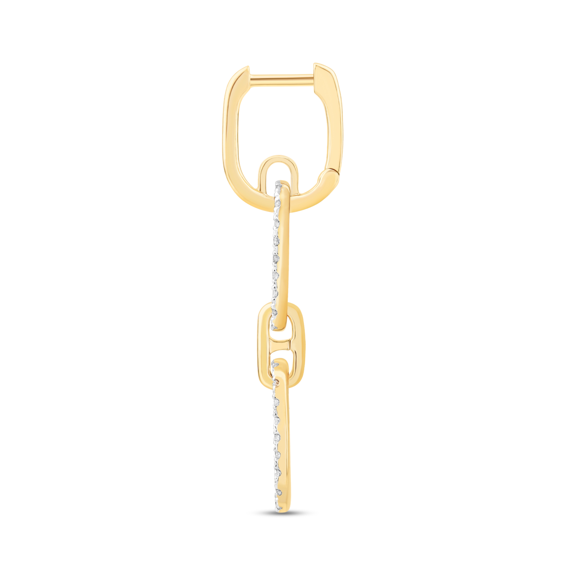 9ct Yellow Gold Brilliant Round Cut 0.75ctw Diamond Drop Earrings
