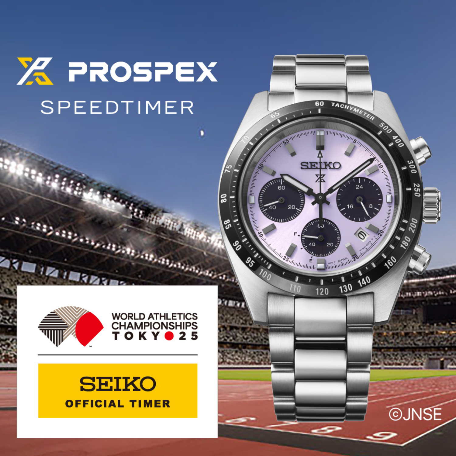 Seiko Prospex Speedtimer Solar Chronograph World Athletics Championship Limited Edition Watch SSC955P