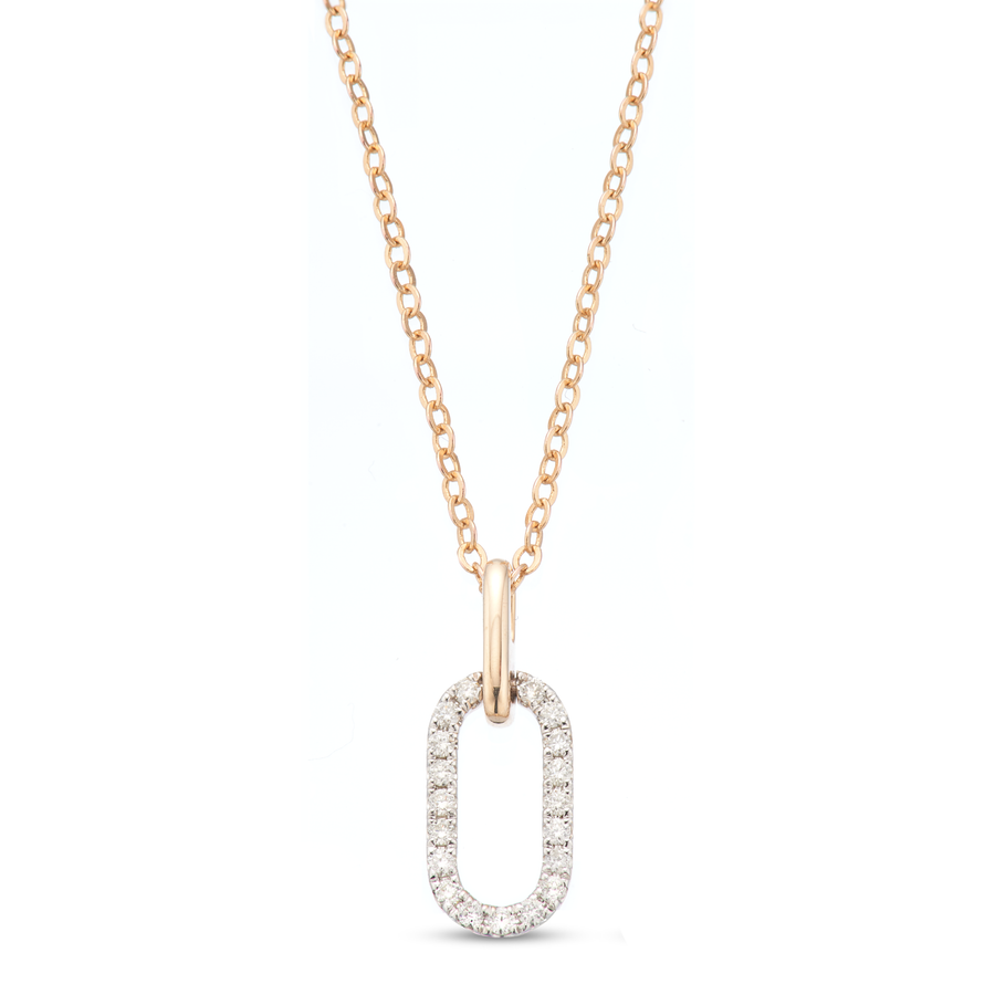 9ct Yellow Gold Brilliant Round Cut 0.27ctw Diamond Pendant