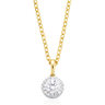 Halo 18ct Yellow Gold Round Cut 0.50 ctw Certified Diamond Pendant