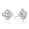 9ct White Gold Round Cut 0.50 ctw Diamond Stud Earrings