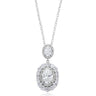 9ct White Gold Oval & Round Cut 2.00 ctw IGI Certified Lab Grown Diamond Pendant