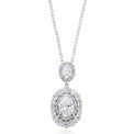 9ct White Gold Oval & Round Cut 2.00 ctw IGI Certified Lab Grown Diamond Pendant