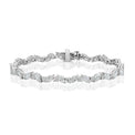 9ct White Gold Marquise & Round Cut 6.90 ctw Lab Grown Diamond Bracelet