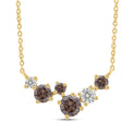 9ct Yellow Gold Round Cut 0.33 ctw Australian Champagne & White Diamond Pendant