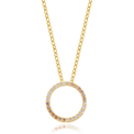 Kaléidoscope 9ct Yellow Gold Round Cut 0.25 ctw Australian Champagne & White Diamond Pendant