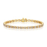 18ct Yellow Gold Oval Cut 10.00 ctw Australian Champagne & White Diamond Bracelet