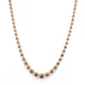 18ct Yellow Gold Round Cut 20.80 ctw Australian Champagne & White Diamond Necklace