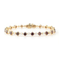 18ct Yellow Gold Round Cut 8.00 ctw Australian Champagne & White Diamond Bracelet