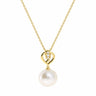 Perla By Autore 18ct Yellow Gold Oval Cut 11mm South Sea Pearl Diamond Set Pendant
