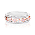 Rosyle 18ct White and Rose Gold Round & Marquise Cut 0.87ctw Argyle Authenticated Pink & White Diamonds Ring