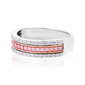Rosyle 18ct White Gold Round Cut 0.50ctw Argyle Authenticated Pink & White Diamonds Ring