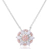 Rosyle 18ct White Gold Round & Marquise Cut 0.38ctw Argyle Authenticated Pink & White Diamonds Pendant