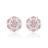 Rosyle 18ct White Gold Round & Marquise Cut 0.63ctw Argyle Authenticated Pink & White Diamonds Earrings
