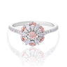 Rosyle 18ct White Gold Round & Marquise Cut 0.50ctw Argyle Authenticated Pink & White Diamonds Ring