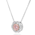 Rosyle 18ct White and Rose Gold Round Cut 0.14ctw Argyle Authenticated Pink & White Diamonds Pendant