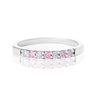 Rosyle 18ct White Gold Round Cut 0.23ctw Argyle Authenticated Pink & White Diamonds Ring