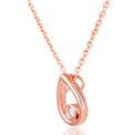 Rosyle 9ct Rose Gold Round Cut 0.03ct Argyle Authenticated Pink Diamond Pendant