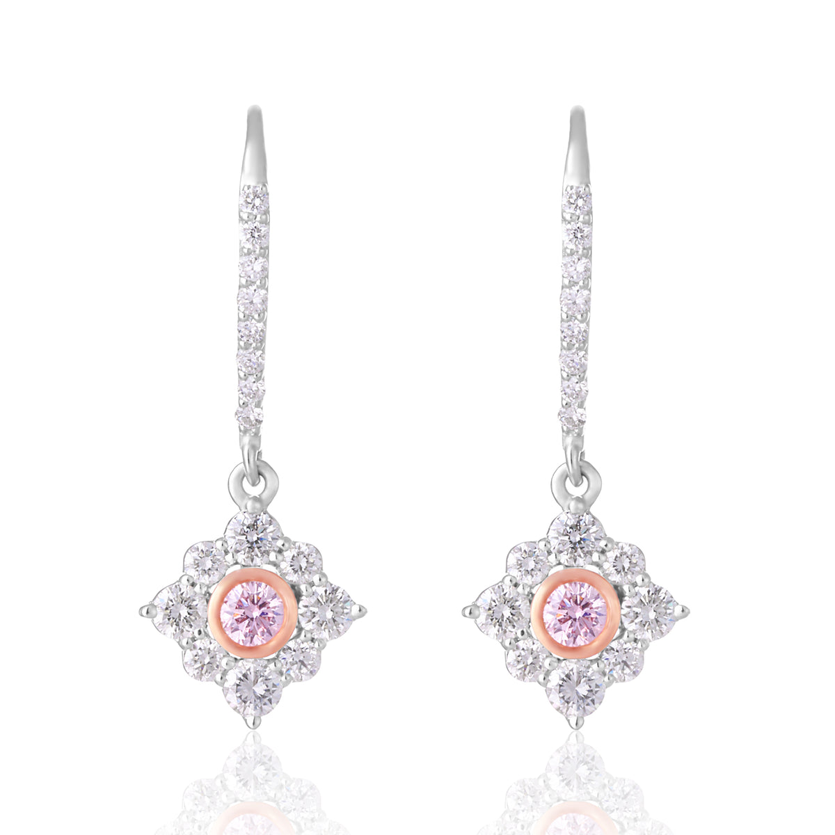 Rosyle 18ct White and Rose Gold 0.25ctw Argyle Authenticated Pink & White Diamonds Pendant