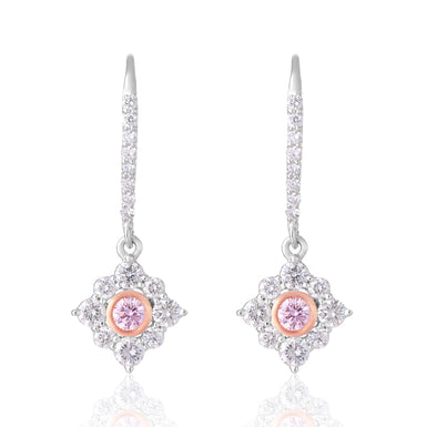 Rosyle 18ct White and Rose Gold 0.25ctw Argyle Authenticated Pink & White Diamonds Pendant