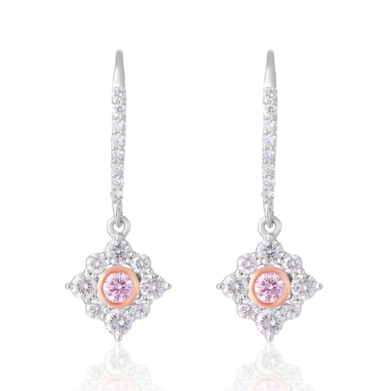 Rosyle 18ct White and Rose Gold 0.25ctw Argyle Authenticated Pink & White Diamonds Pendant