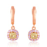 Rosyle 18ct Yellow and Rose Gold Round Cut 0.75ctw Argyle Authenticated Pink & Yellow Diamond Earrings