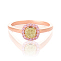 Rosyle 18ct Yellow and Rose Gold Round Cut 0.72ctw Argyle Authenticated Pink & Yellow Diamonds Ring