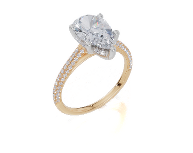 18ct Yellow Gold Pear Cut 2.39 Carat tw of Lab-Grown Diamond Ring