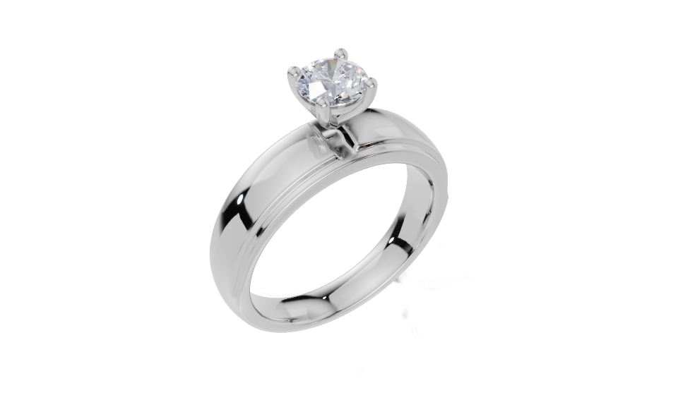 18ct White Gold Round Cut 0.50 Carat of  Diamond Ring