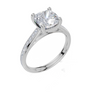 18ct White Gold Cushion Cut 2.33 Carat tw of  Diamond Ring