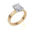18ct Yellow Gold Oval Cut 2.00 Carat of Lab-Grown Diamond Ring and 18ct Yellow Gold Lab-Grown Band