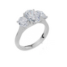 18ct White Gold Oval Cut 2.50 Carat tw of Diamond Ring