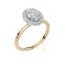 18ct Yellow Gold Oval Cut 1.24 Carat tw of Lab-Grown Diamond Ring