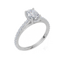 18ct White Gold Oval Cut 1.13 Carat tw of Lab-Grown Diamond Ring