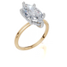18ct Yellow Gold Marquise Cut 3.11 Carat tw of  Diamond Ring