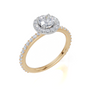 18ct Yellow Gold Round Cut 1.00 Carat tw of  Diamond Ring
