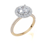 18ct Yellow Gold Round Cut 2.12 Carat tw of Lab-Grown Diamond Ring