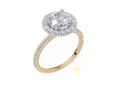 18ct Yellow Gold Round Cut 2.12 Carat tw of Lab-Grown Diamond Ring