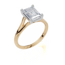 18ct Yellow Gold Emerald Cut 2.00 Carat of Lab-Grown Diamond Ring