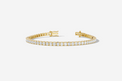 9CT Yellow Gold Princess Cut 6.60 Carat tw of Lab Grown Diamonds Tennis Bracelet