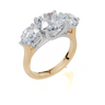 18ct Yellow Gold Round Cut 3.50 Carat tw of Lab-Grown Diamond Ring