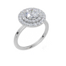 18ct White Gold Round Cut 1.46 Carat tw of  Diamond Ring