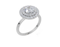 18ct White Gold Round Cut 1.46 Carat tw of  Diamond Ring