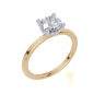 18ct Yellow Gold Round Cut 1.05 Carat tw of  Diamond Ring