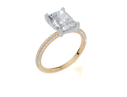 18ct Yellow Gold Radiant Cut 2.32 Carat tw of  Diamond Ring
