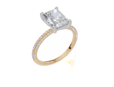 18ct Yellow Gold Radiant Cut 2.32 Carat tw of  Diamond Ring