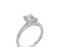 18ct White Gold Emerald Cut 1.05 Carat tw of Lab-Grown Diamond Ring