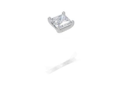 18ct Rose Gold Princess Cut 1.00 Carat of Lab-Grown Diamond Ring