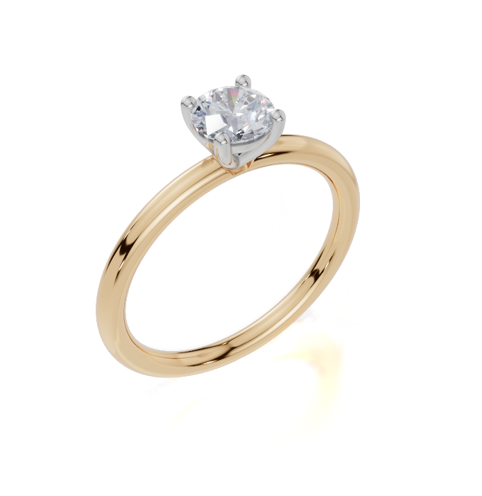 18ct Yellow Gold Round Cut 0.50 Carat of  Diamond Ring