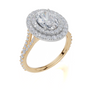 18ct Yellow Gold Oval Cut 2.31 Carat tw of  Diamond Ring